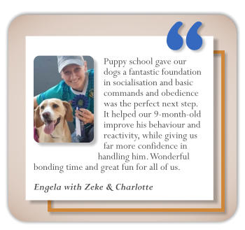 puppy class testimonial engela