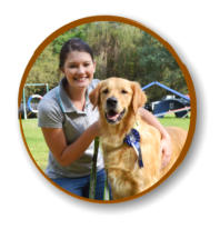 happy dog and owner after graduating from the mckaynine canine good citizen programme