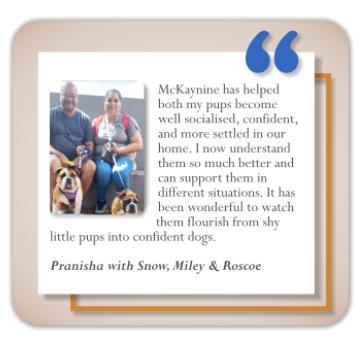 puppy class testimonial pranisha