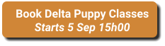 Book Delta Puppy Classes Starts 5 Sep 15h00